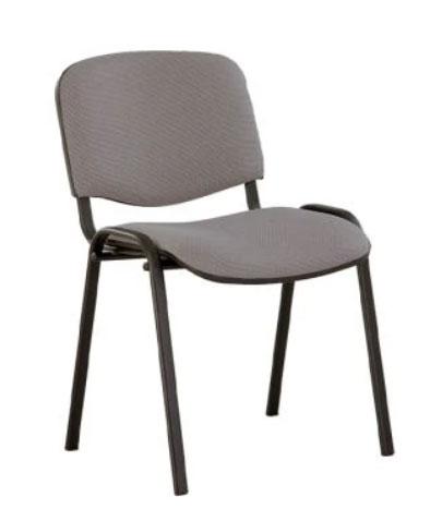 Стілець,на квадратній металевій трубі,ISO сірий, тканина,(АЛМАНТ),410х470х810 мм.